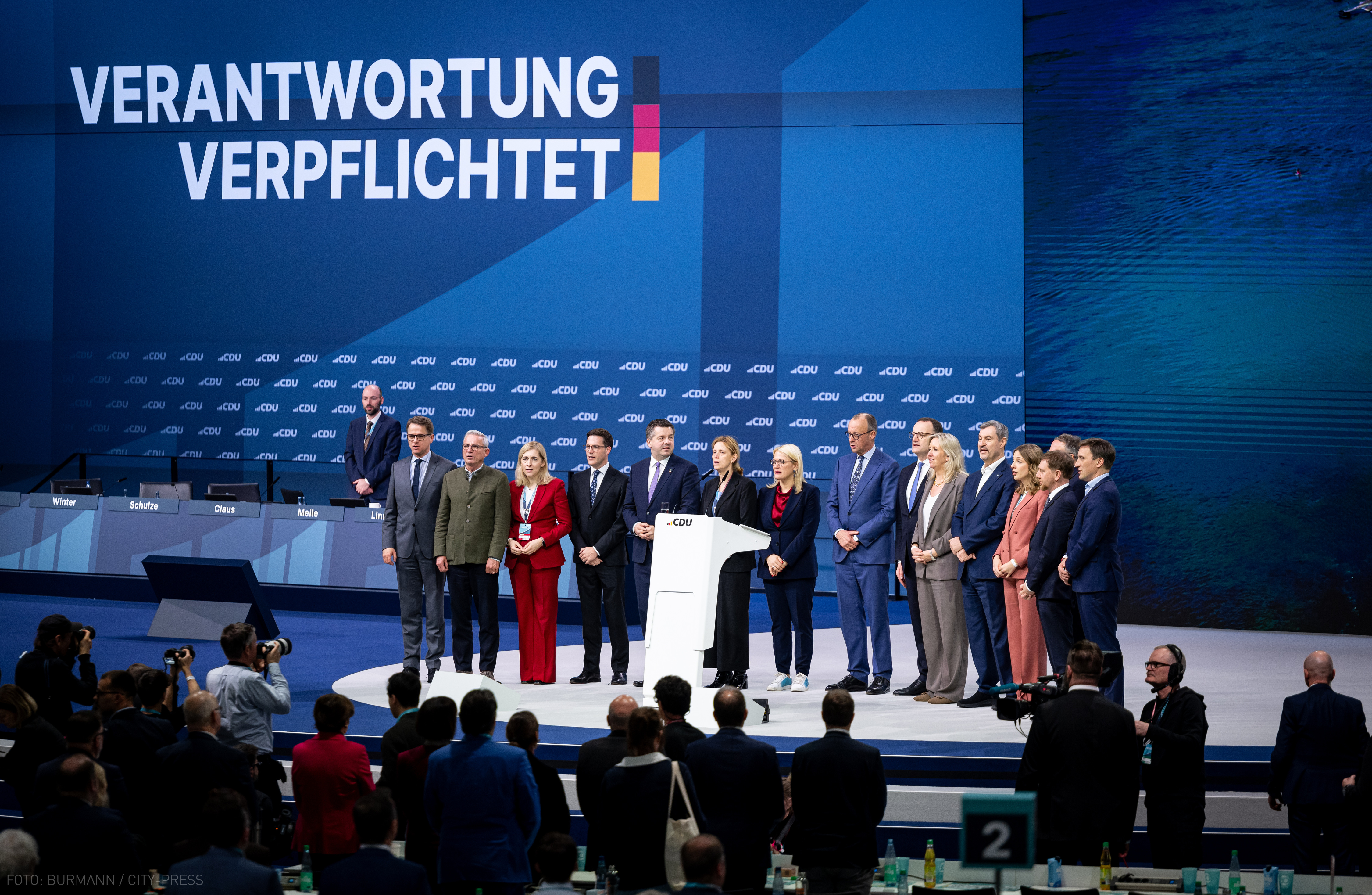 Parteivorsitzender Fridrich Merz und das Führungsteam der CDU Deutschlands